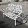 Белая скамейка Valencia 2 из литого алюминия Белая скамейка Valencia 2 из литого алюминия