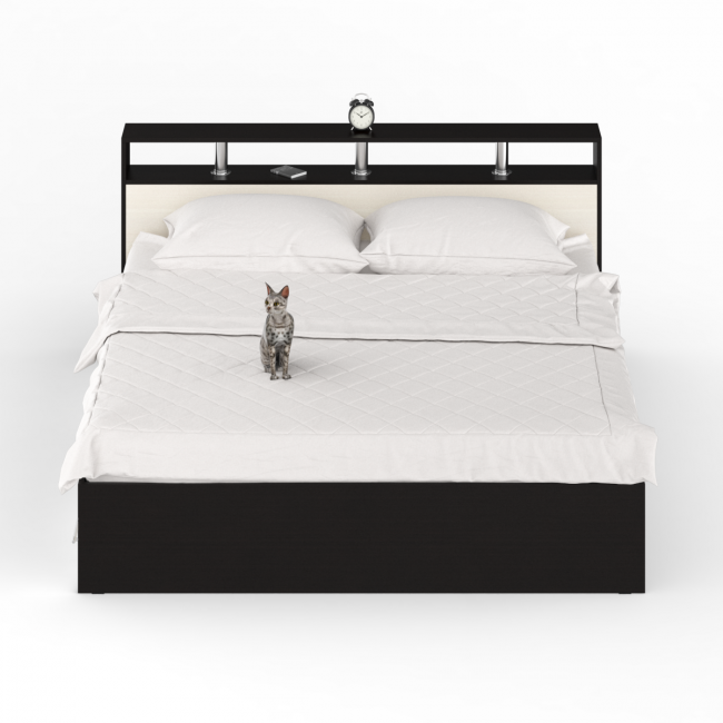 Кровать с ящиками Камелия 1800 цвет венге/дуб лоредо