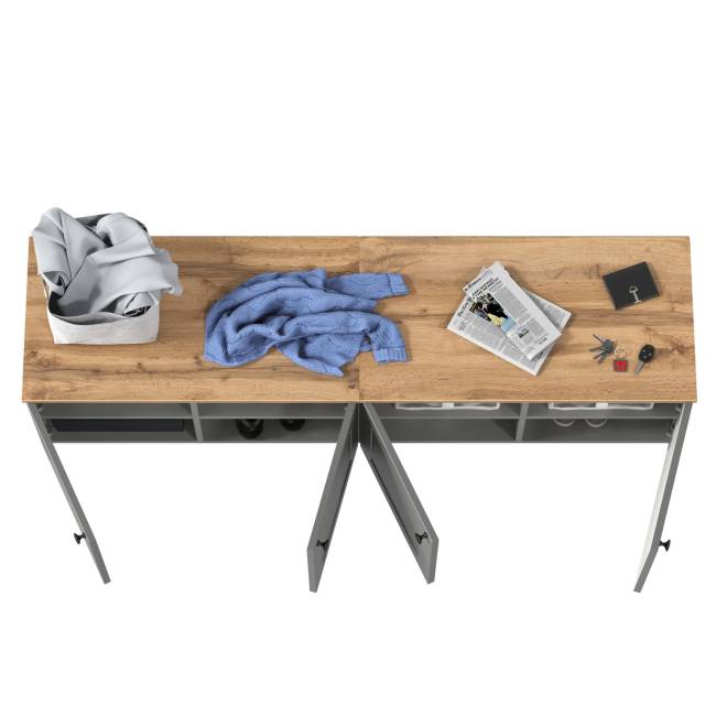 Две тумбы Остин 13.257 цвет цвет серый графит/дуб крафт золотой