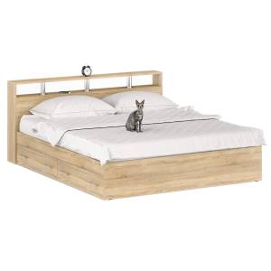 Кровать с ящиками Камелия 1800 цвет дуб сонома