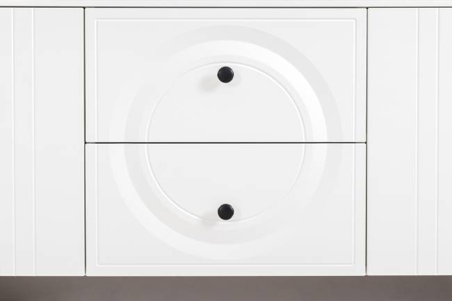 Две тумбы под аппаратуру и сервант Валенсия цвет белый шагрень Две тумбы под аппаратуру и сервант Валенсия цвет белый шагрень