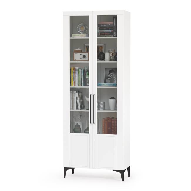 Две тумбы под аппаратуру и сервант Валенсия цвет белый шагрень Две тумбы под аппаратуру и сервант Валенсия цвет белый шагрень